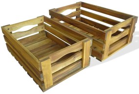 vidaXL Καφάσια Μήλων Σετ 2 τεμ. από Μασίφ Ξύλο Ακακίας