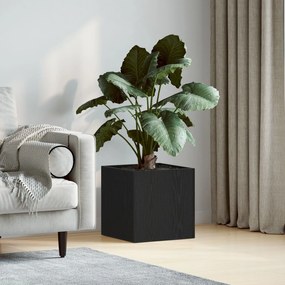 vidaXL Κιβώτιο Φυτών Μαύρο Δρυς 40x40x40 εκ Κατασκευασμένο Ξύλο