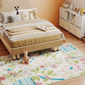 HOMCOM Χαλί, Πολυλειτουργικό, Πολυεστέρας, Εύκολη Φροντίδα, Αντιολισθητικό, Πολύχρωμο