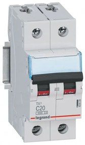Αυτόματη Ασφάλεια 20Α C 2Π 6kA Tx3 403529 Legrand 403529