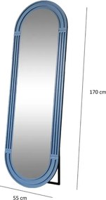 Stewehome Καθρέπτης με Στηριγμένο Στήριγμα ΜΠΛΕ 55x170 cm