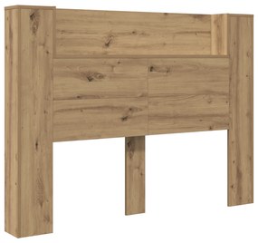 vidaXL Κρεβάτι με Κεφαλάρι με ράφι artisan δρυς Επεξεργασμένο ξύλο