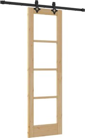 vidaXL Συρόμενη Πόρτα Φυσικό 61 x 198,5 εκ.