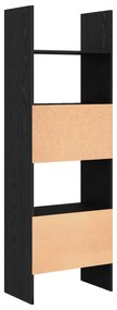 vidaXL Βιβλιοθήκη Μαύρη δρυς 60 x 35 x 180 εκατοστά Επεξεργασμένο ξύλο