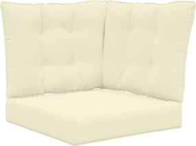 vidaXL Μαξιλάρι Καναπέ Εξωτερικού Χώρου 3 pcs Κρεμ Πολυεστέρας