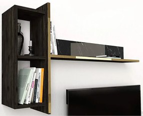ΣΥΝΘΕΣΗ ΤΗΛΕΟΡΑΣΗΣ VEYRON MEGAPAP ΧΡΩΜΑ ΜΑΥΡΟ REBAB - ΜΑΥΡΟ ΕΦΕ ΜΑΡΜΑΡΟΥ 180X33X45ΕΚ.