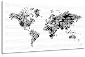 Εικόνα μουσικός χάρτης του κόσμου σε αντίστροφη μορφή