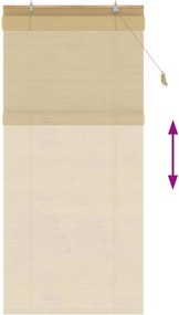 vidaXL Ρόλερ (στόρι) Φυσικό 110 x 220 cm Μπαμπού