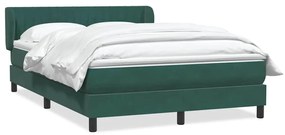 vidaXL Box Spring Κρεβάτι με στρώμα Σκούρο πράσινο 140x220cm Βελούδινο
