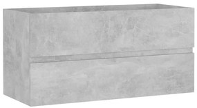vidaXL Ντουλάπι Νιπτήρα Γκρι Σκυροδέματος 90x38,5x45εκ. από Επεξ. Ξύλο