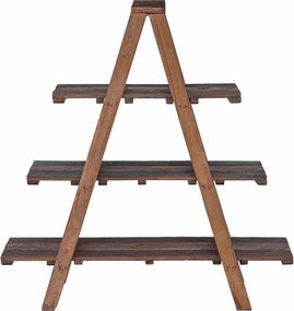 vidaXL Πτυσσόμενη ραφιέρα με ράφι Καφέ 79.5 x 35 x 112 εκ