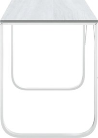 vidaXL Γραφείο Υπολογιστή Λευκό 110 x 60 x 73 εκ. από Μοριοσανίδα