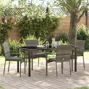 vidaXL Σετ Καρεκλών Κήπου Σαράντα 5 pcs Γκρι 160 x 80 x 73 εκ