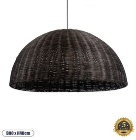 Boho Κρεμαστό Φωτιστικό Οροφής Μονόφωτο 02382 GloboStar-2382-Καφέ 2382