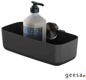 GEESA Opal Σπογγοθήκη Επιτοίχια Πλαστική Black Brushed Pvd