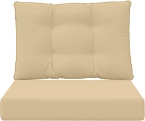 vidaXL Μαξιλάρι Καναπέ Εξωτερικού Χώρου 2 pcs Μπεζ Πολυεστέρας