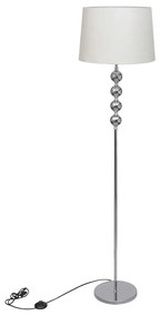 Φωτιστικό Δαπέδου με Καπέλο & Ψηλή Βάση με Διακόσμηση 4 Σφαιρών Λευκό