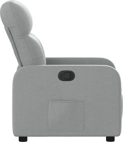 vidaXL Πολυθρόνα Ανακλινόμενη Ανοιχτό Γκρι Υφασμάτινη