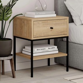 Κομοδίνο Lisa Megapap χρώμα saphhire oak 45x35x56εκ.-GP037-0234,1