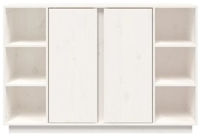 Ντουλάπι Λευκό 120 x 35 x 80 εκ. από Μασίφ Ξύλο Πεύκου - Λευκό