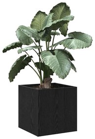 vidaXL Γλάστρα Μαύρη Οξυά 40 x 40 x 40 cm Επεξεργασμένο ξύλο