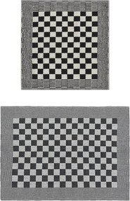 vidaXL Σετ Πετσετών 20 Τεμαχίων Μαύρο και Λευκό Βαμβακερές