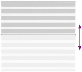 vidaXL Ζέβρα τυφλή Ανοιχτό Γκρι Πλάτος υφάσματος 150,9 εκ. Πολυεστέρας