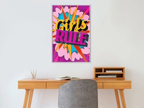 Αφίσα - Girls Rule (Colour) - 40x60 - Χρυσό - Με πασπαρτού