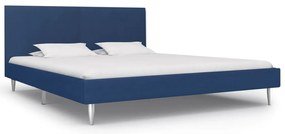 vidaXL Πλαίσιο Κρεβατιού Μπλε 180 x 200 εκ. Υφασμάτινο