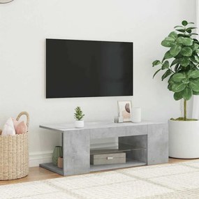 vidaXL Έπιπλο Τηλεόρασης με LED Γκρι Σκυροδέματος 90x39x30 εκ.