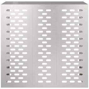 vidaXL Κάλυμμα Κλιματιστικού  110x50x105 εκ Ανοξείδωτο Ατσάλι