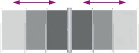 vidaXL Σκίαστρο Πλαϊνό Συρόμενο Ανθρακί 200 x 600 εκ.