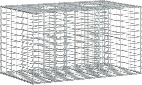 vidaXL Ανασηκωμένο κρεβάτι gabion Ασημί