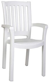 Πολυθρόνα Πλαστική Malibu White 02-0438 Siesta