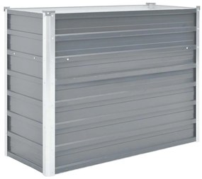 vidaXL Ζαρντινιέρα Υπερυψωμένη Γκρι 100x40x77 εκ. Γαλβανισμ. Χάλυβας