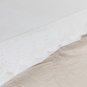 Σετ Σεντόνια Υπέρδιπλα Με Δαντέλα Isabella Λευκό 2x(240x280) + 2x(50x70) - Borea Home