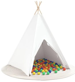 vidaXL Σκηνίτσα Teepee Λευκό 120 x 120 x 150 cm