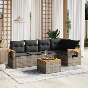 vidaXL Patio Sofa Set 5-θέσια Grey