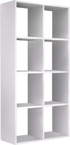 Βιβλιοθήκη Anser Megapap χρώμα λευκό 69,8x29x142εκ.