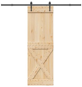 Συρόμενη Μεσόπορτα με Μηχανισμό 70 x 210 εκ. Μασίφ Ξύλο Πεύκου