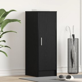 vidaXL Μαύρη Ντουλάπα Για Παπούτσια από Δρυς 32x35x92 εκ, Με Επεξεργασμένο Ξύλο