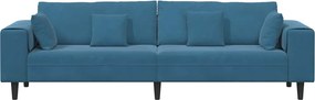 vidaXL Καναπές Μπλε 250 x 77 x 76 εκ. Βελούδο