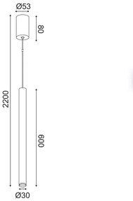 ΚΡΕΜΑΣΤΟ ΦΩΤΙΣΤΙΚΟ LED 5W 3000K 400LM FINO ΛΕΥΚΟ ΜΕΤ/ΚΟ IP20 D3XD5,3XH220CM - 1.5W - 20W - RA31LEDP60WH