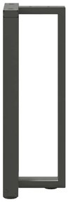 vidaXL Πόδια Κονσόλας σε Σχήμα Τ, 2 τεμ. Ανθρακί 25x28x(72-73) εκ. Ατσάλι