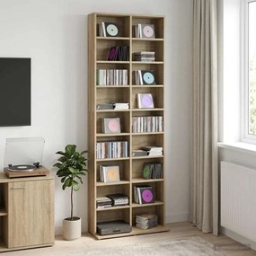 VidaXL Ντουλάπα CD Sonoma Δρυς 65 x 23,5 x 175 εκ. Επεξεργασμένο Ξύλο