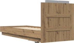 vidaXL Κρεβάτι με Κεφαλάρι Artisian Δρυς Επεξεργασμένο Ξύλο