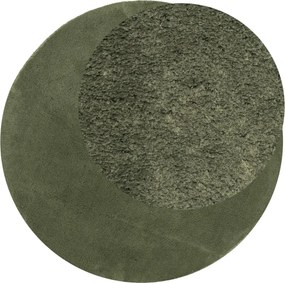 vidaXL Rug HUARTE Green Ø 100 cm 100% Polyester Επίπεδος
