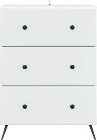 vidaXL Ντουλάπι με Συρτάρια Λευκό 66 x 34,5 x 90 εκ Επεξεργασμένο Ξύλο