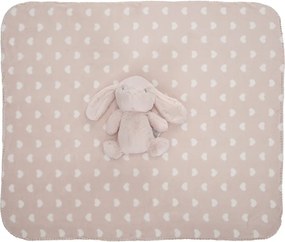 NAPPY PEACH BLANKET WITH BUNNY