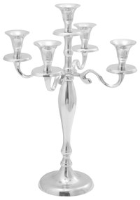 vidaXL Κηροπήγιο Ασήμι 29x29x40 εκ Αλουμίνιο